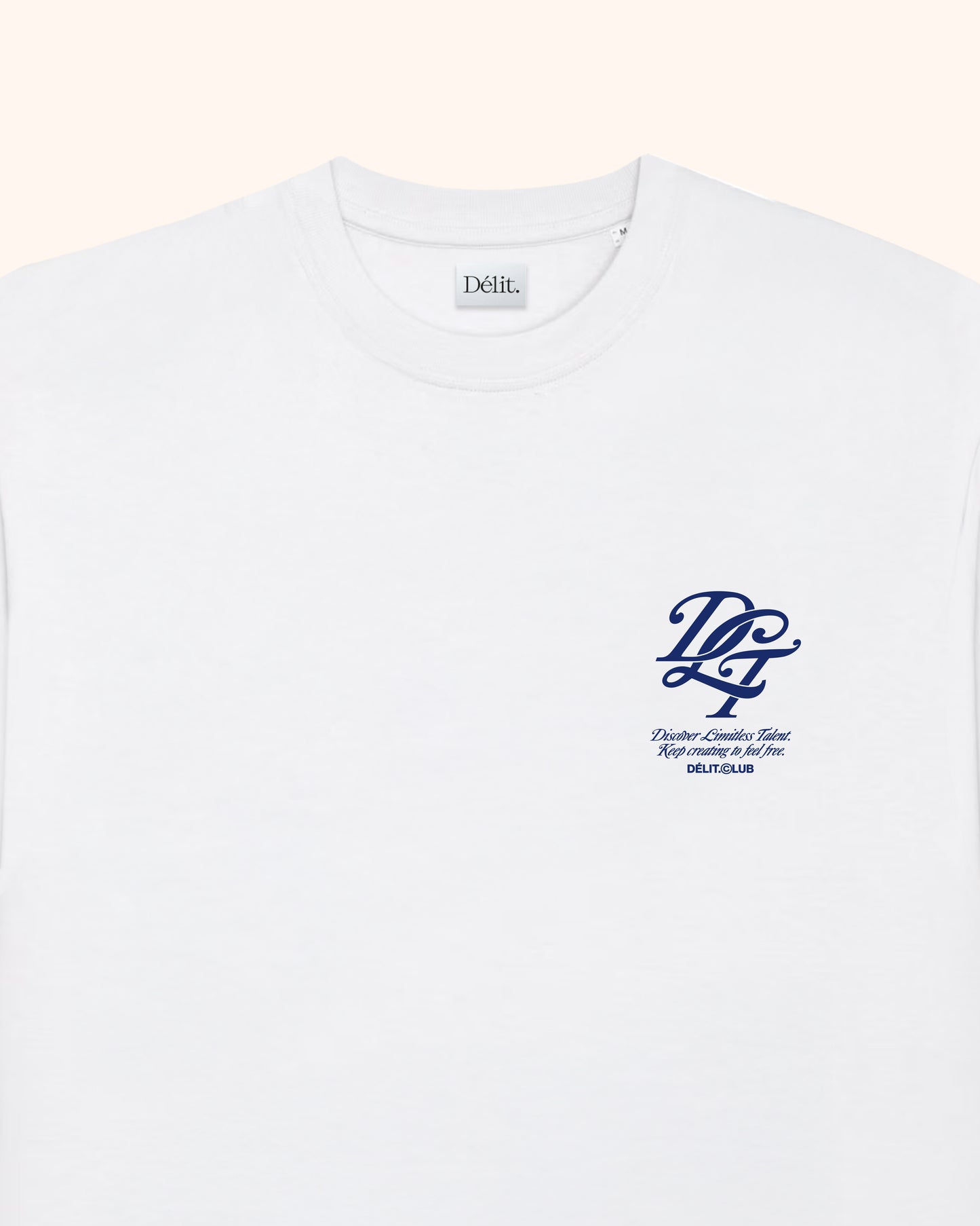 T-shirt Monogramme / Blanc & Bleu