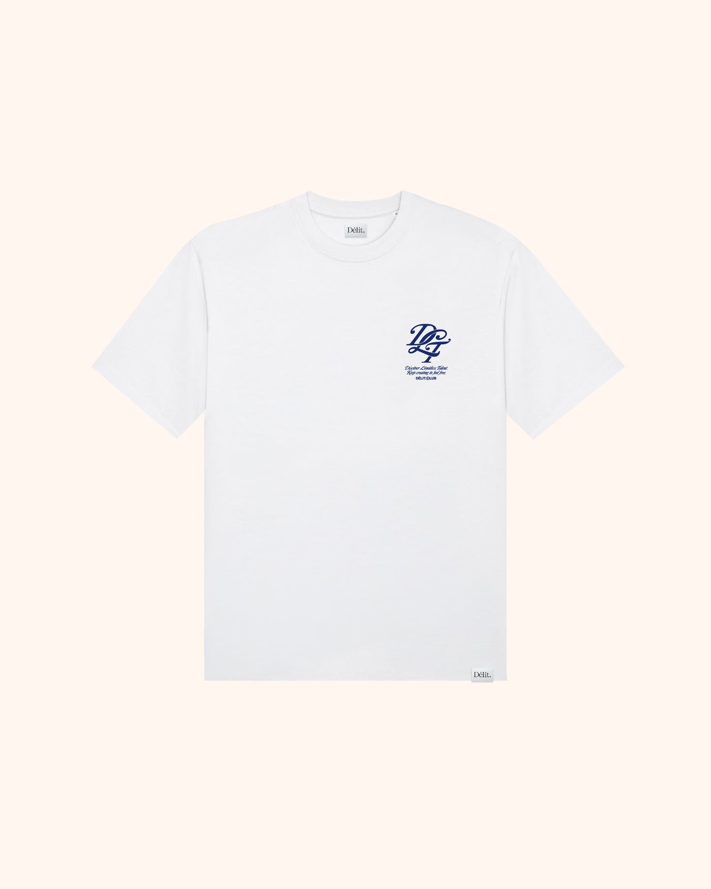 T-shirt Monogramme / Blanc & Bleu