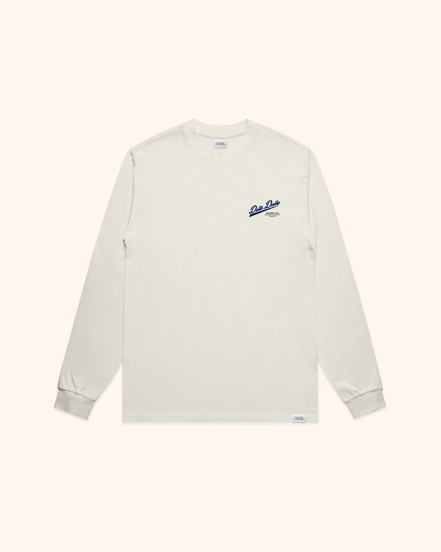 T-shirt manches longues Délit.Daily / Ivoire & Bleu