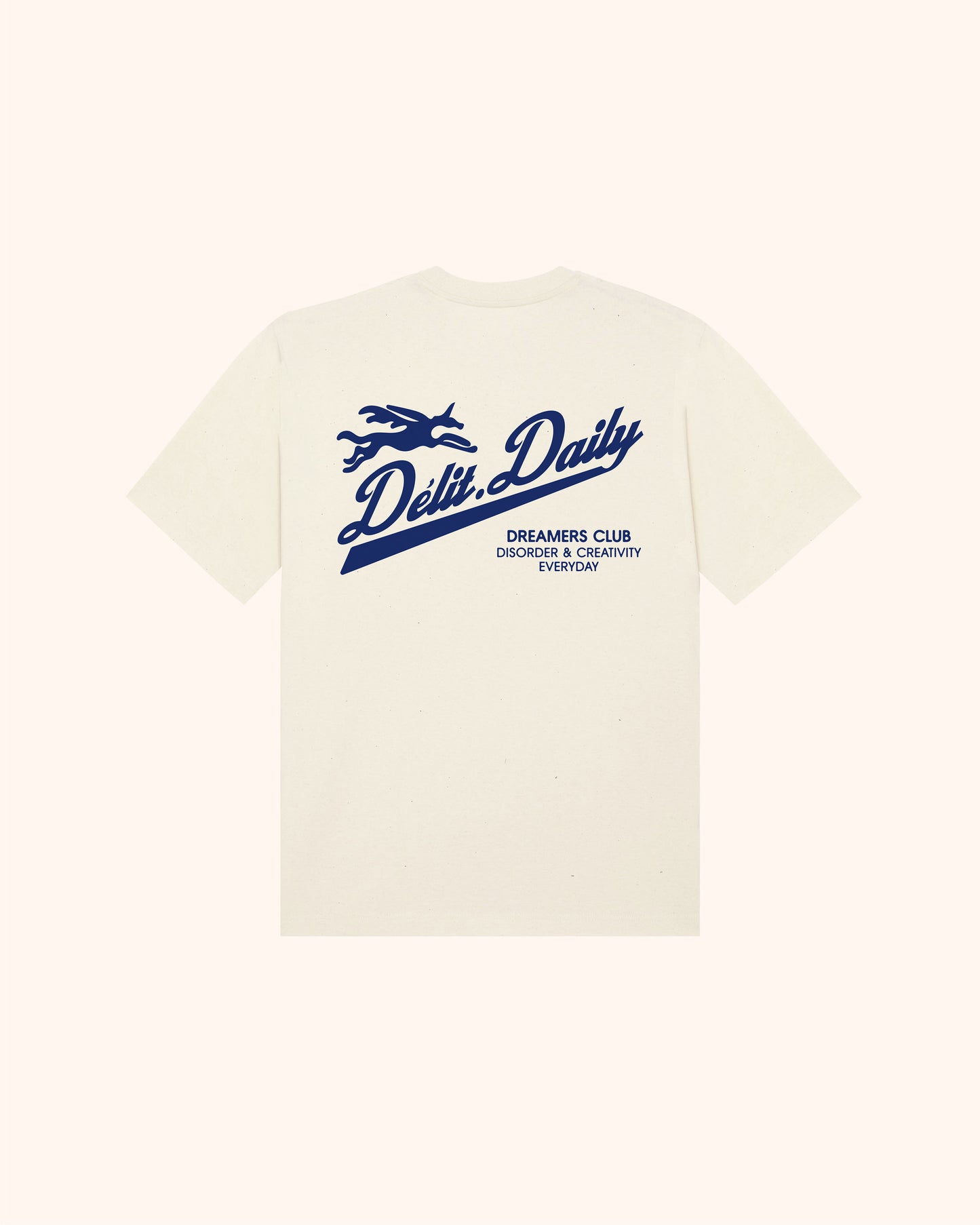 T-shirt Délit.Daily / Ivoire & Bleu